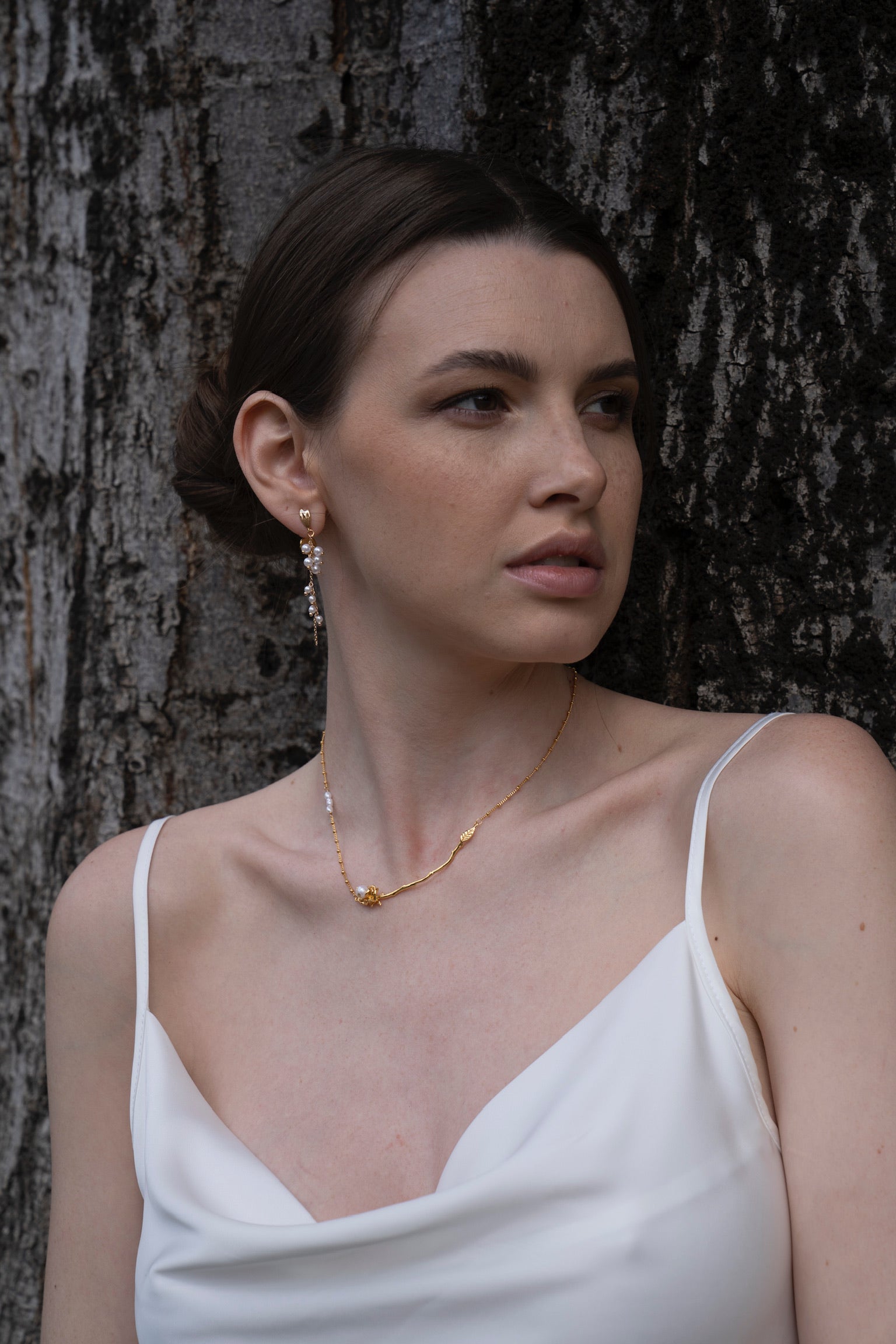 COSiii 18k Golden Pearl Tassel Earrings