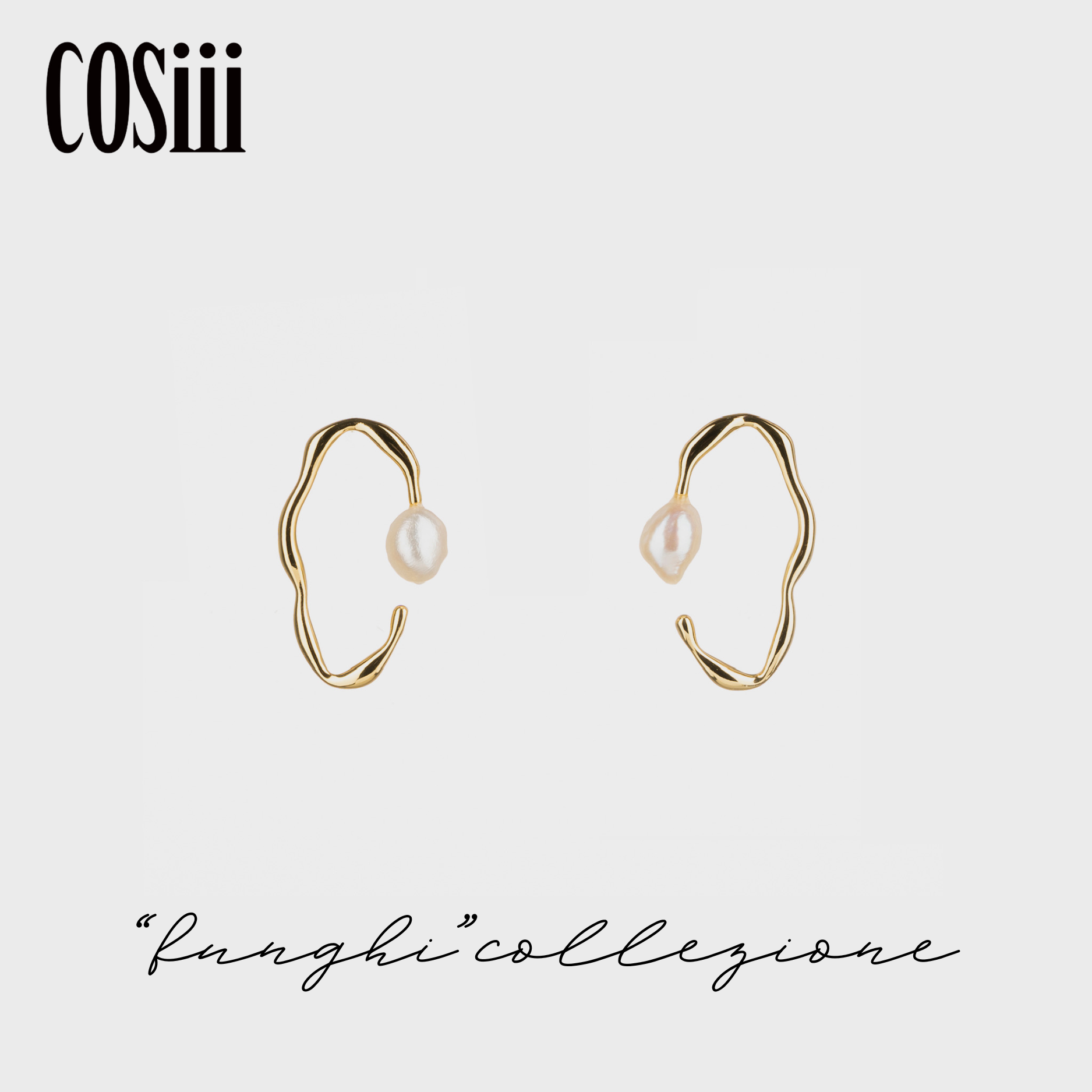 COSiii Irregular Gold Hoop Earrings