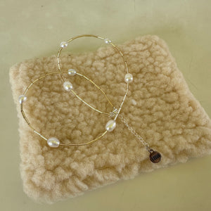 Natural pearl necklace glass beads decoration