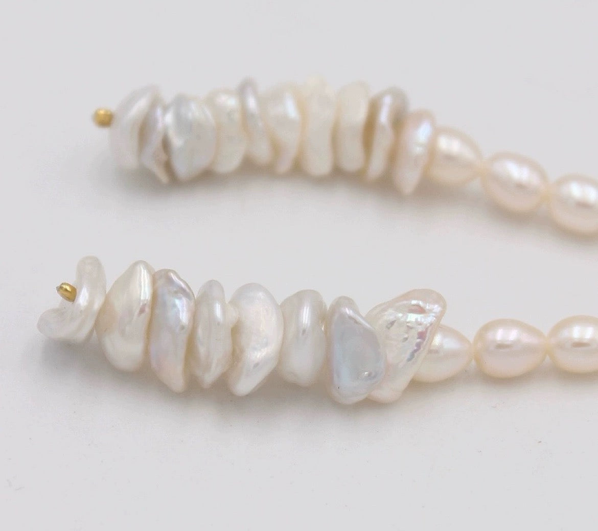 COSiii Natural irregular pearl earrings