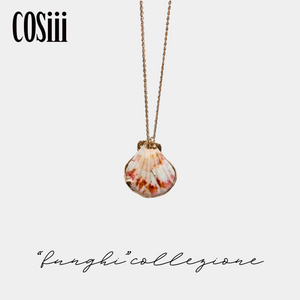 COSiii 14k gold plated necklace shell pendant