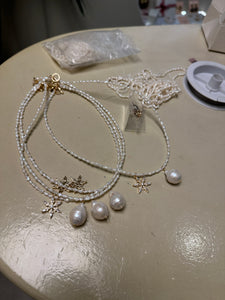 Ocean Snowflake Pearl Necklace