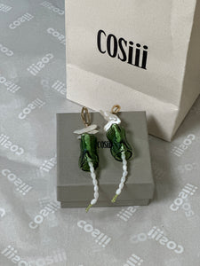 COSiii Glass and pearl earrings