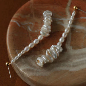 COSiii Natural irregular pearl earrings