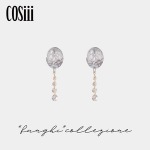 COSIII Meduse Silver Coin With Natural Zircon Tassel