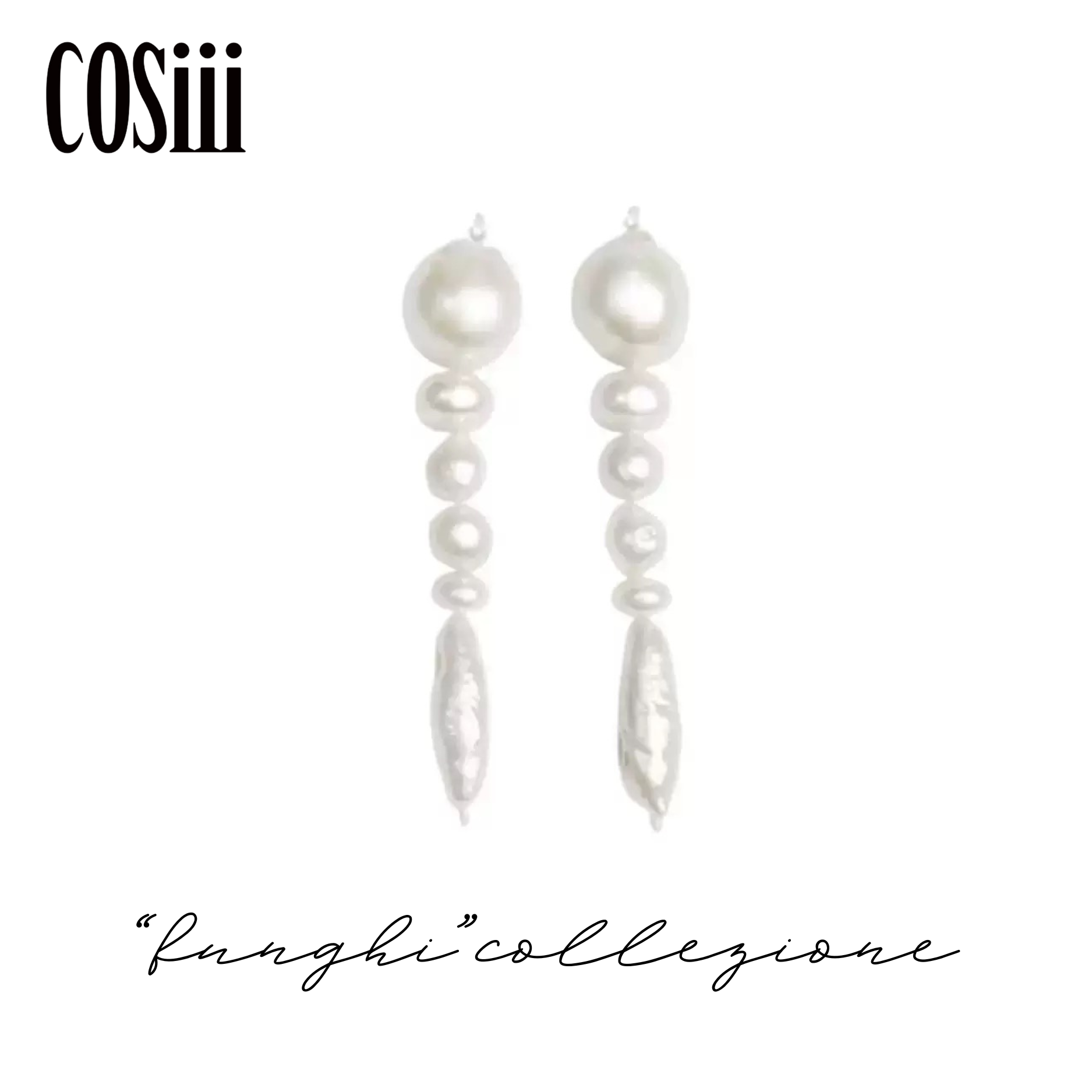 COSiii Orecchini Pendenti con Perle Naturali – Eleganza Irregolare