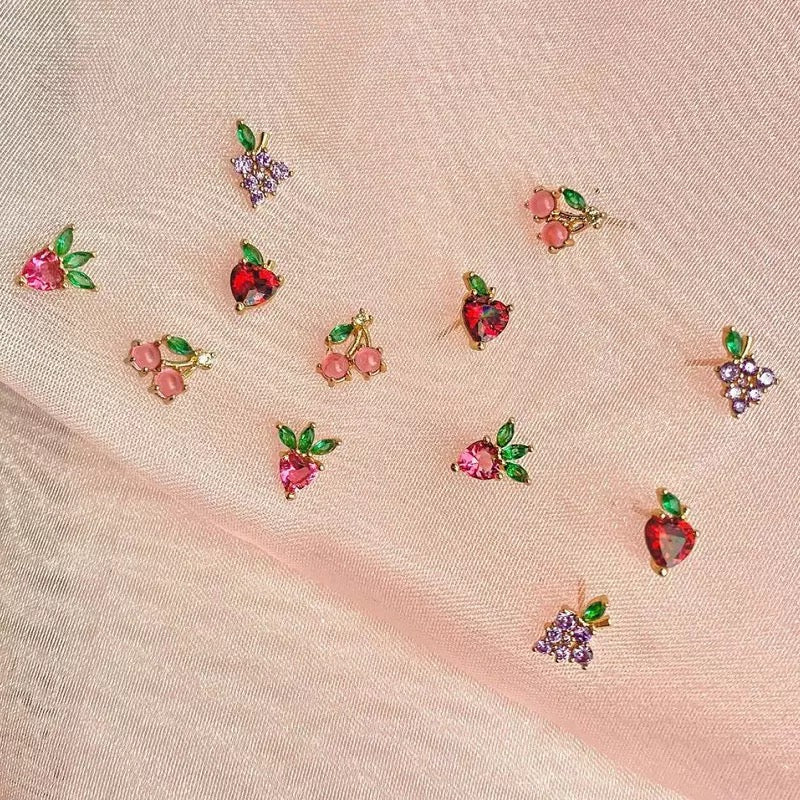 COSiii Orecchini Arancia in Argento 925 – Zirconi Colorati, Design Fruttato