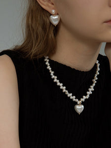 COSiii Irregular pearl necklace heart shape