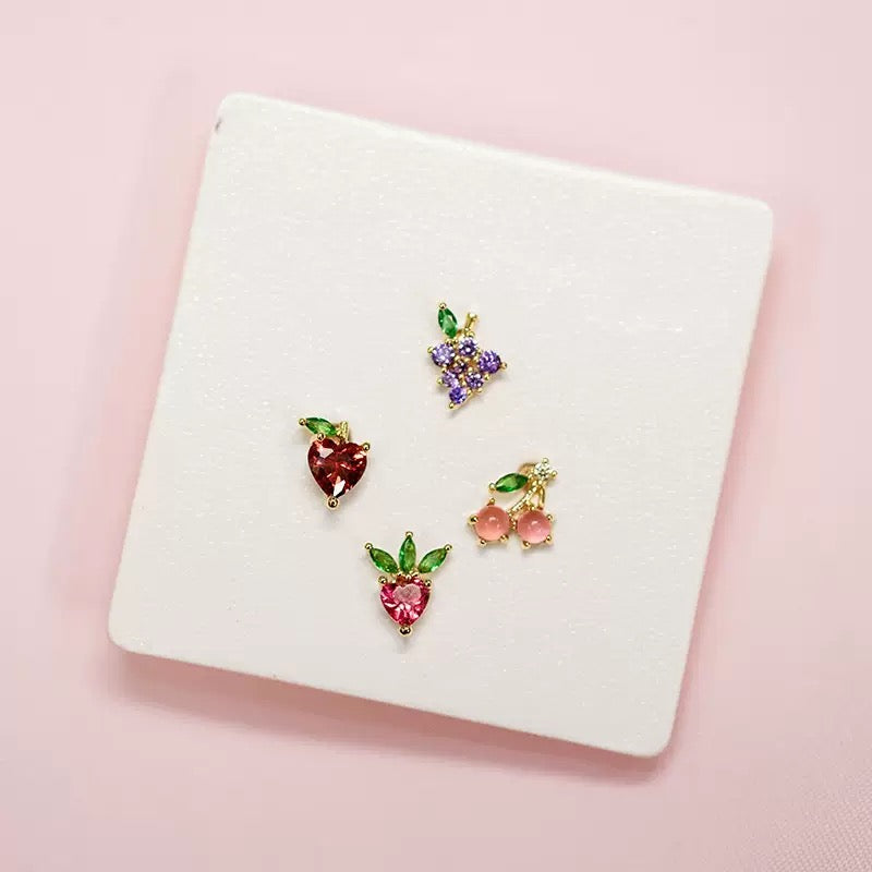 COSiii Orecchini Arancia in Argento 925 – Zirconi Colorati, Design Fruttato