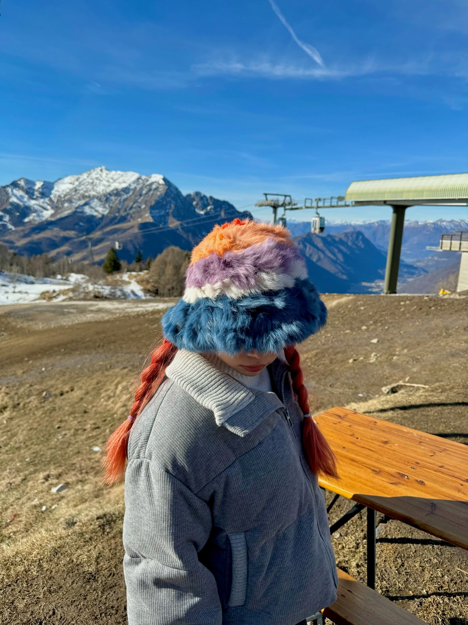 COSiii  Sunset Bloom from the “Funghi” Collection Winter handmade hat