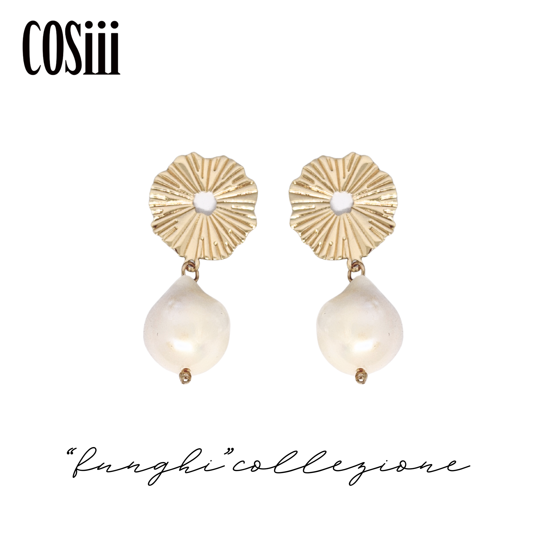 COSiii Orecchini con Perla Naturale – Design Organico, Eleganza Moderna