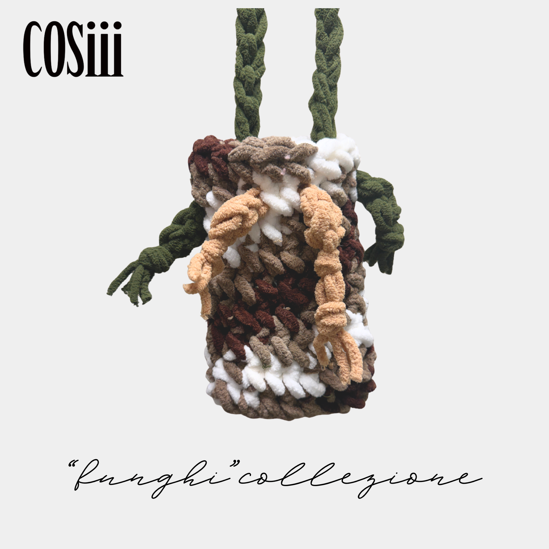 COSiii Borsa Porta iPhone Uncinetto – Mix Bosco / Handmade Crochet Phone Bag
