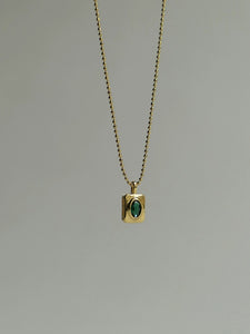 COSiii square candy necklace green gemstone necklace