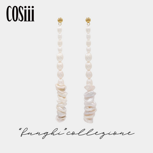 COSiii Natural irregular pearl earrings