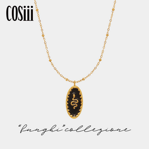 COSiii 18k gold plated necklace vintage style snake pattern