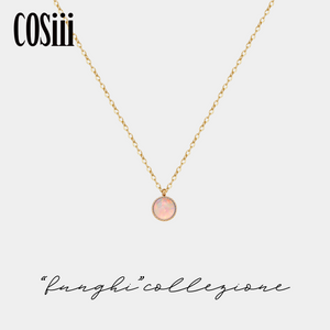 COSiii 18k gold plated opal necklace