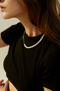 COSIII ABBEY Freshwater pearl Stitching Necklace