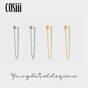 COSiii COMBO Golden/Silver Bead Chain Earrings