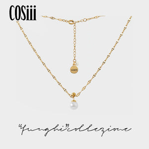 COSiii Simple style removable pearl necklace