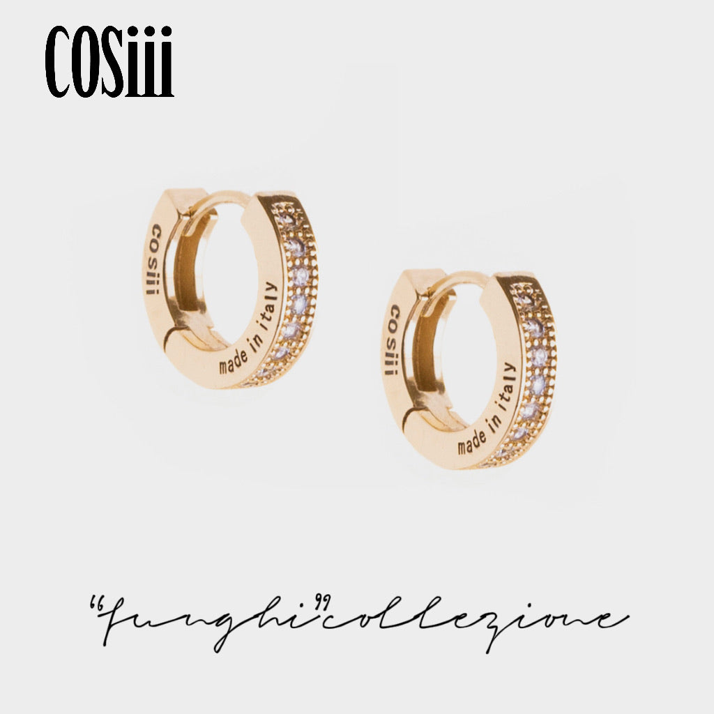 COSiii Dipper Sparkle Round Earrings