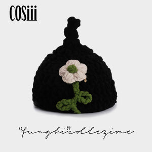 COSIII TAGINE 073  One Flower Handmade Woolen Hat