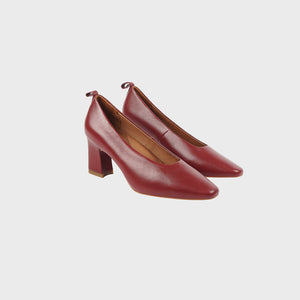 SALVIA Calfskin High Heels WINE