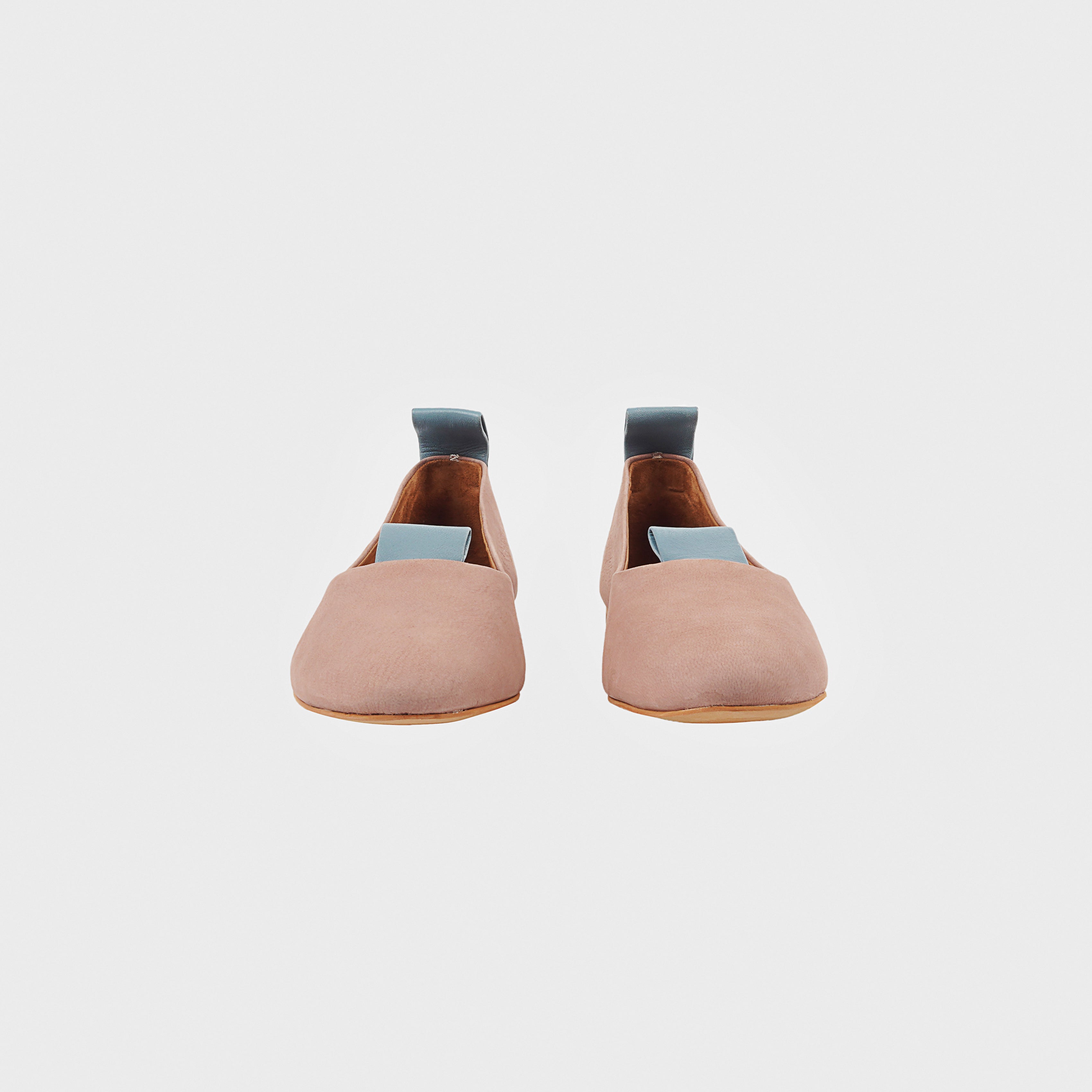 RAPA Pink Calfskin Flat Shoes