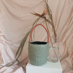 Mint Limited Woven Straw Bag