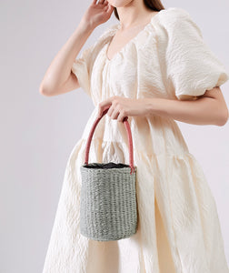 Mint Limited Woven Straw Bag