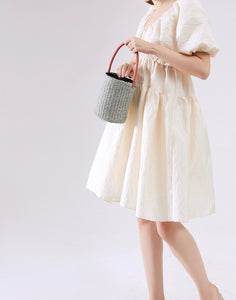 Mint Limited Woven Straw Bag