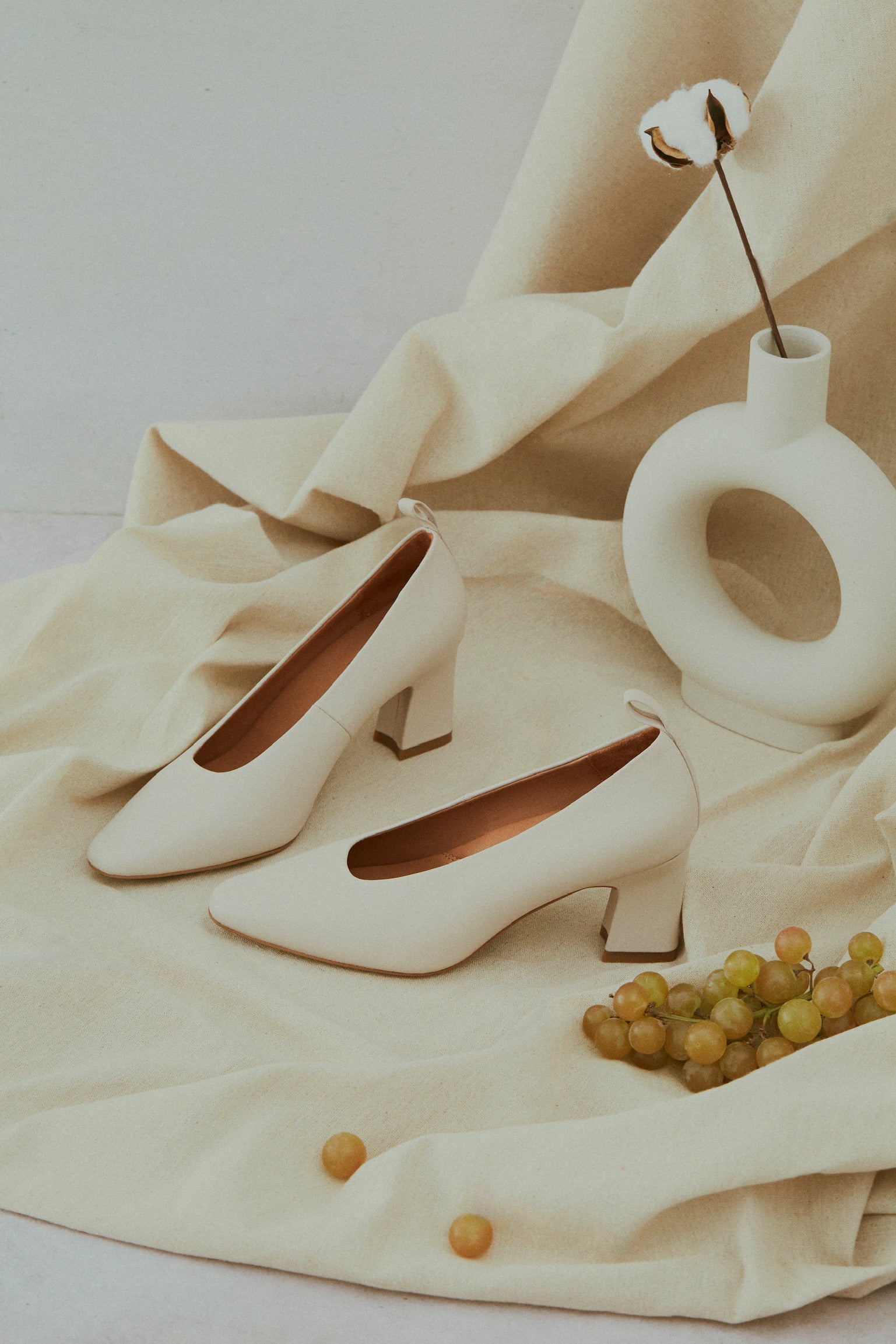 SALVIA Calfskin High Heels BEIGE