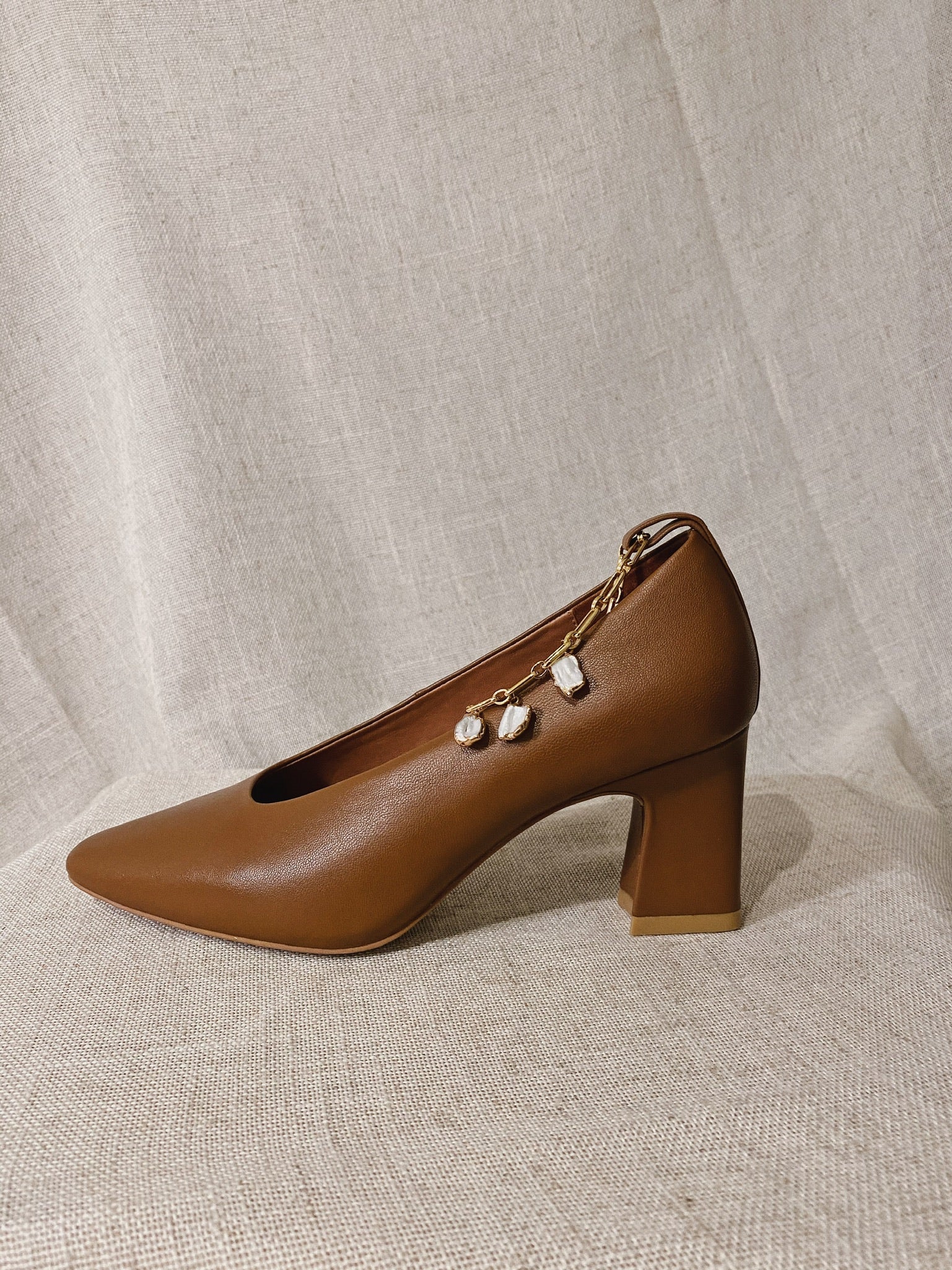 SALVIA Calfskin High Heels BROWN