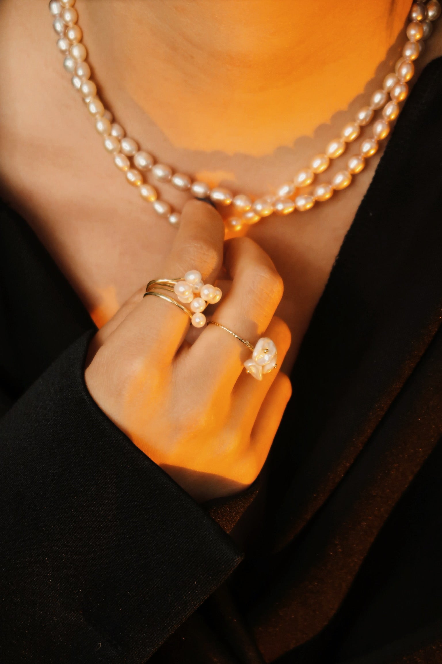 COSiii Asymmetrical Pearl Ring