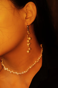 COSiii teardrop beaded pearl earrings