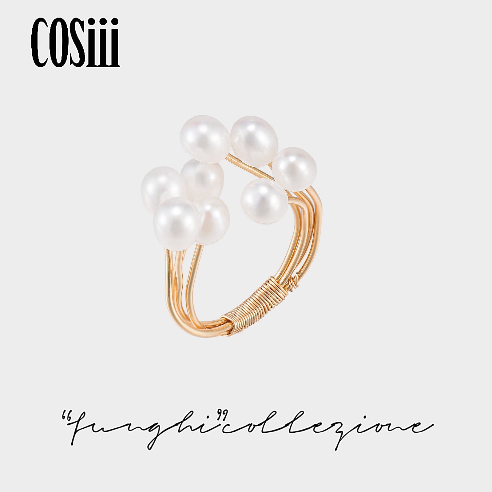 COSiii Asymmetrical Pearl Ring