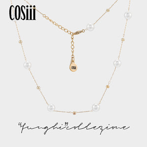 COSiii Pearl Design 18k Gold Plated Necklace