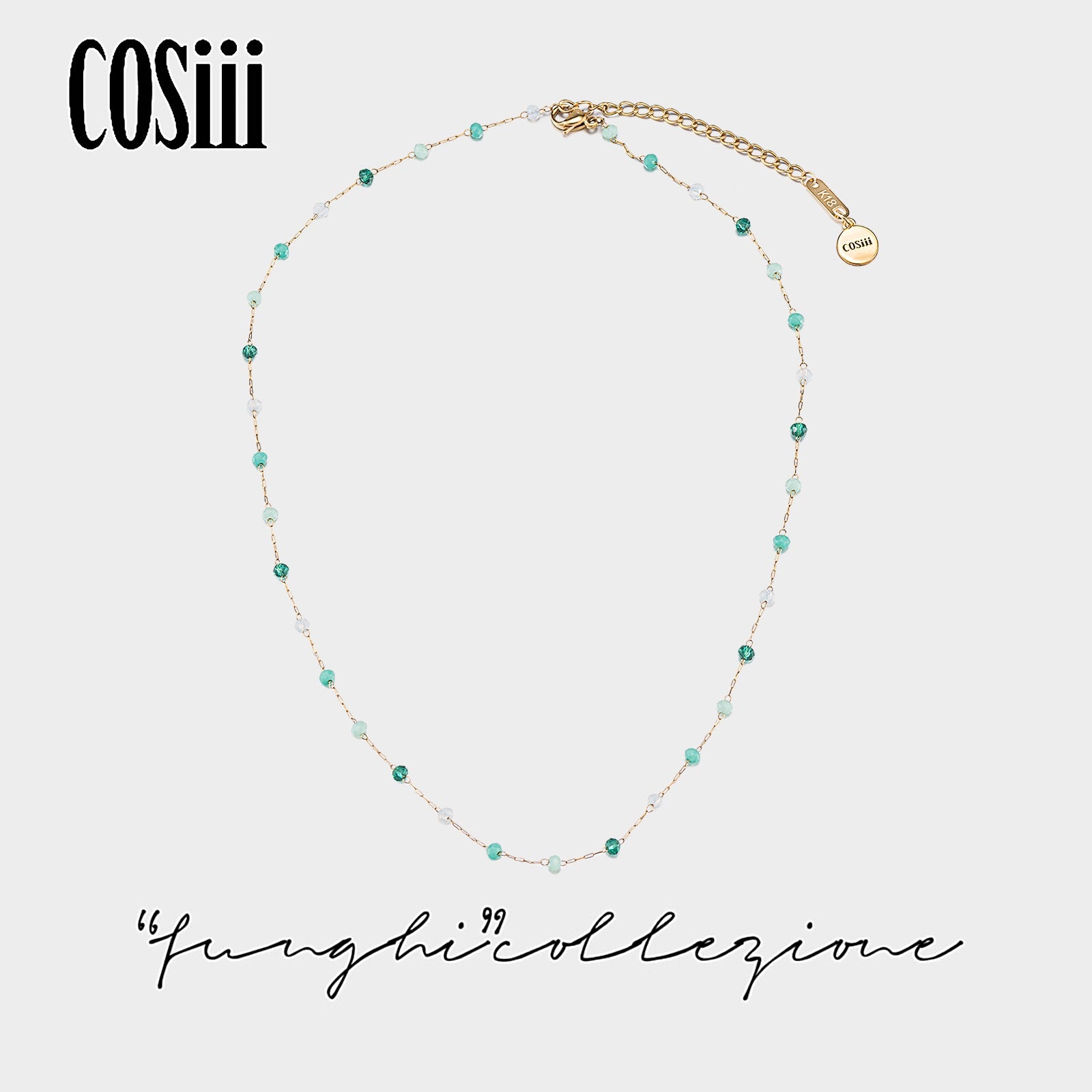 COSiii Green Beaded Necklace