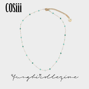 COSiii Green Beaded Necklace