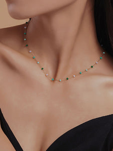 COSiii Green Beaded Necklace