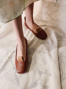 CIOCCO Brown Low Heel Shoes