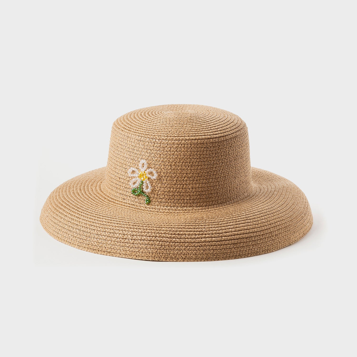 COSiii PADDY Nude Large Brim Crochet Straw