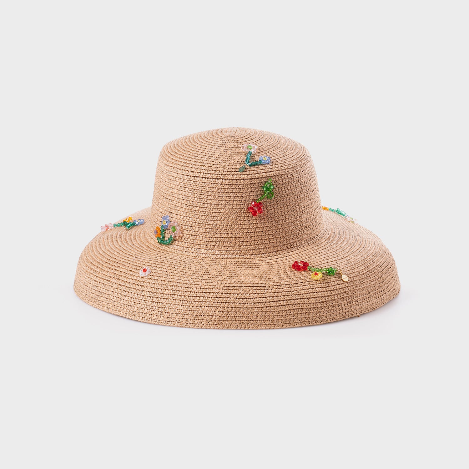 COSiii PADDY Beige Large Brim Crochet Straw