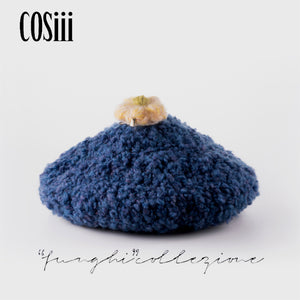 COSIII TAGINE 004 Butterfly Pea Flower Handmade Woolen Hat