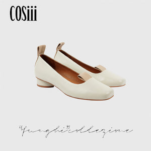 CIOCCO Beige Low Heel Shoes