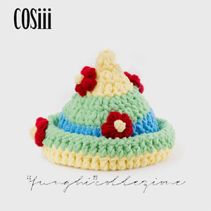 COSIII TAGINE 056 Little Red Flower Handmade Woolen Hat