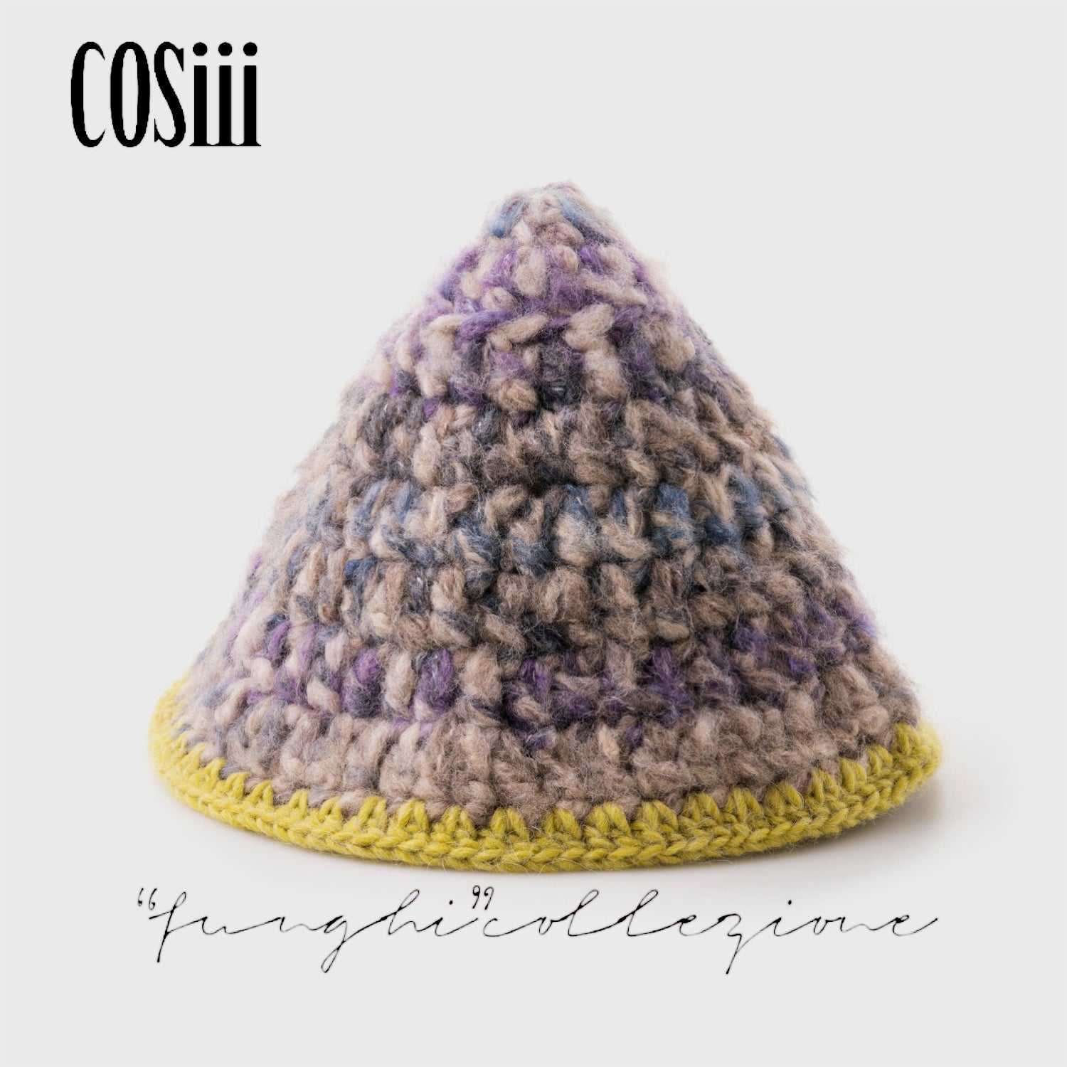 COSIII TAGINE 028 Purple Flower Pot Handmade Woolen Hat