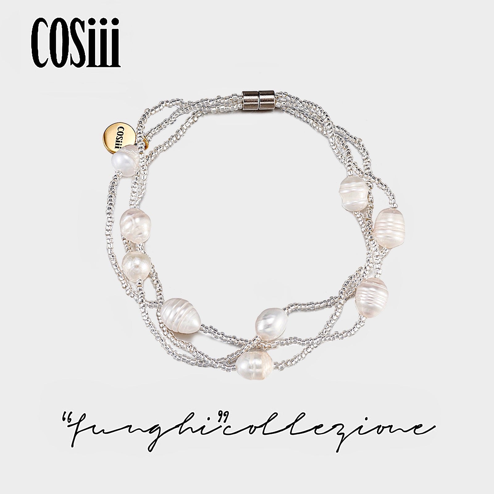 COSiii Natural Freshwater Pearl Beaded Bracelet