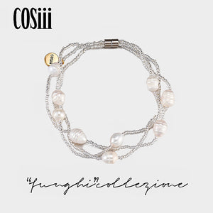 COSiii Natural Freshwater Pearl Beaded Bracelet